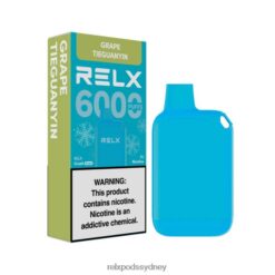 Relx Australia Melbourne - RELX Crush Pocket 6000 Icy Grape TieGuanYin 8T60162
