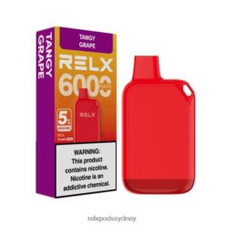 Relx Australia Sydney - RELX Crush Pocket 6000 5% High Nic Tangy Grape 8T60171