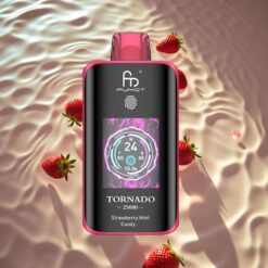 Fumot Tornado 25000 Puffs HD Screen Strawberry Mint Candy Rechargeable
