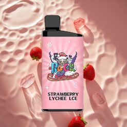 IGET Bar 3500 Puffs Strawberry Lychee Ice Disposable Vape with 1.2 Ohm Mesh Coil