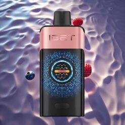 IGET ONE 12000 Puffs Disposable Vape Blueberry Raspberry with Large Curved Color Screen & Turbo Mode