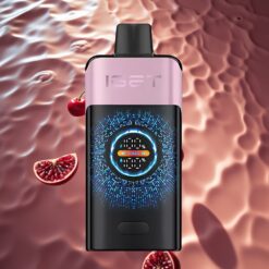 IGET ONE 12000 Puffs Disposable Vape Cherry Pomegranate with Large Curved Color Screen & Dual Mesh Coil