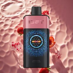 IGET ONE 12000 Puffs Disposable Vape Strawberry Pomegranate Ice with Large Curved Color Screen & Turbo Mode