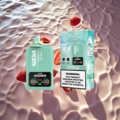 Razz Bar 40000 Puffs Power Screen Type-C Strawberry Ice & Mixed Berries