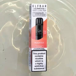 Elf Bar 600 Prefilled Pods Peach Ice 600 Puffs 2ml Nic Salt